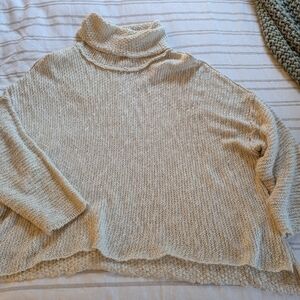 alter'd state cowl neck nubby cream sweater xl